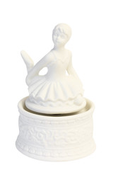 box ballerina figurine statue isolated on a white background