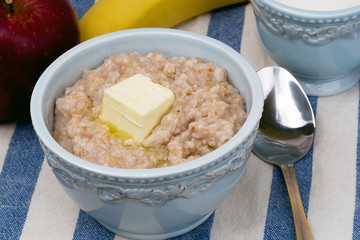 breakfast oatmeal butter homemade organic healthy food