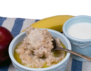 breakfast oatmeal butter homemade organic healthy food