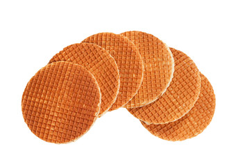 waffles isolated on white