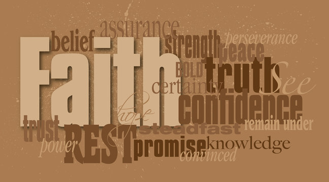 Faith Word Graphic Montage