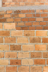 brick wall background in construction site