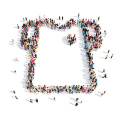 people in the shape of T-shirts.