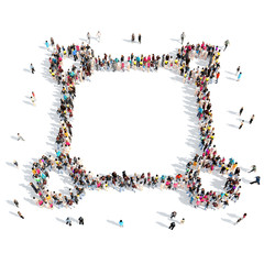 people in the shape of  frame.