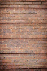 Red brick wall as texture or background. .