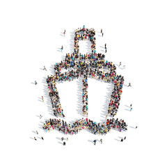 people in the shape of a ship.