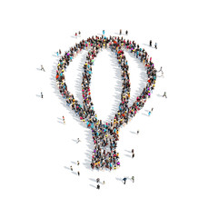 people in the shape of a air balloon.