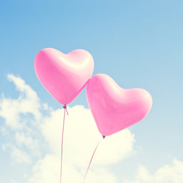 Pink Heart Balloons