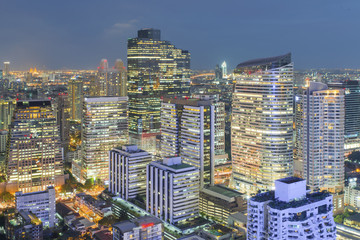 Fototapeta na wymiar Cityscape in downtown of Bangkok,Thailand