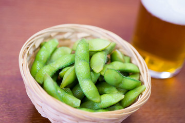 枝豆とビール