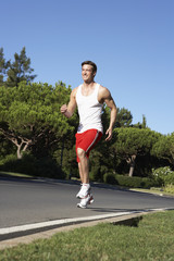 Man Running On Road