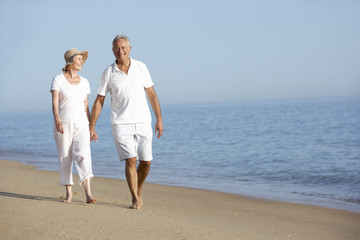 Senior Couple Enjoying Beach Holiday