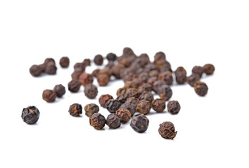 black pepper isolated on white background