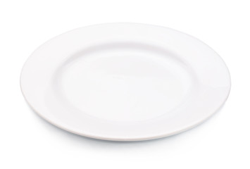 empty plate isolated on white background