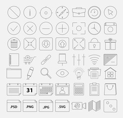 Fototapeta na wymiar 49 Fresh Icon Sets for Developers and Designers