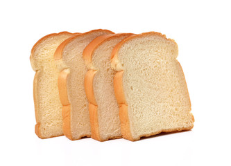 sliced bread isolated on white background