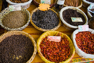 Spices in a market