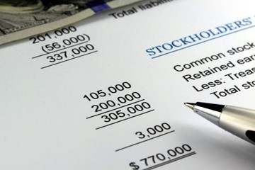 Obraz premium Business accounting profit statement