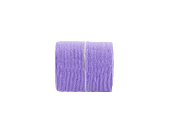 Close up elastic bandage isolated white background