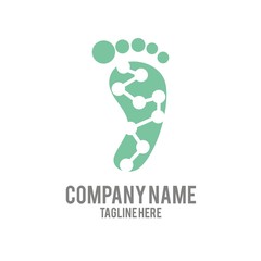 Foot Print Herbal Acupunture vector editable