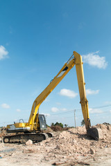 excavator in action