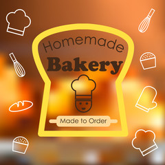 Homemade bakery graphic vector style