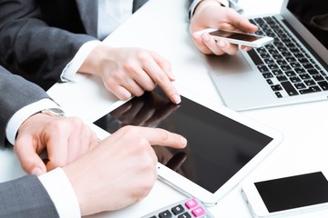 Obraz premium Tablet, business, phone.