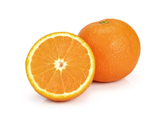 Orange fruit isolated on white background