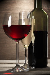 Red and white wine