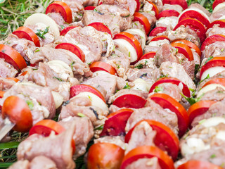 Raw meat for grilling