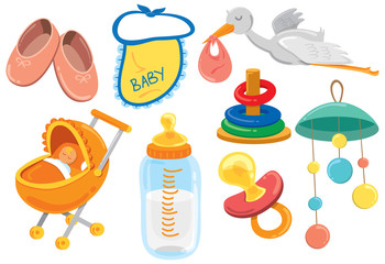 baby stuff cartoon icon