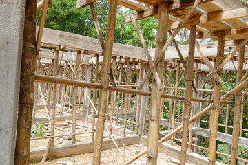 Fototapeta na wymiar the building structure during construction