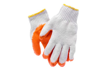 Work gloves isolated on white background with clipping path.