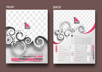 Beauty Care & Salon Front & Back Flyer Template 