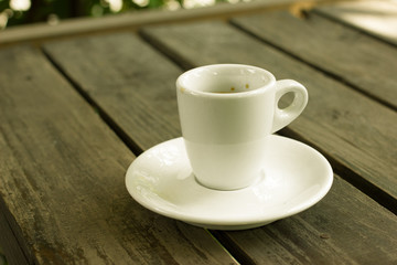 Hot espresso coffee.