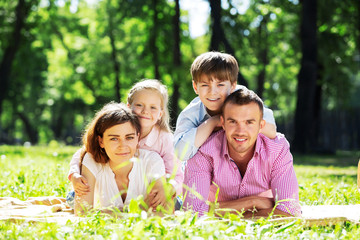 Picnic in garden