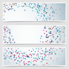 Beutiful colorful dot pattern card collection