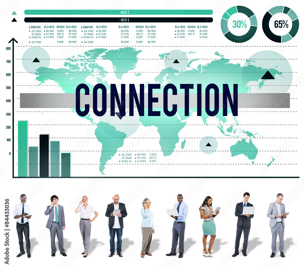 Poster connection network unity partnership collaboration concept