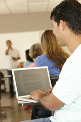 Fototapeta premium Mature student in class