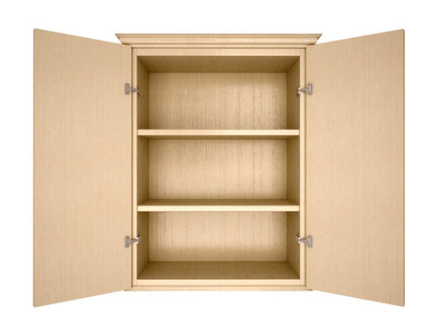 3d Illustration Of Empty Cupboard