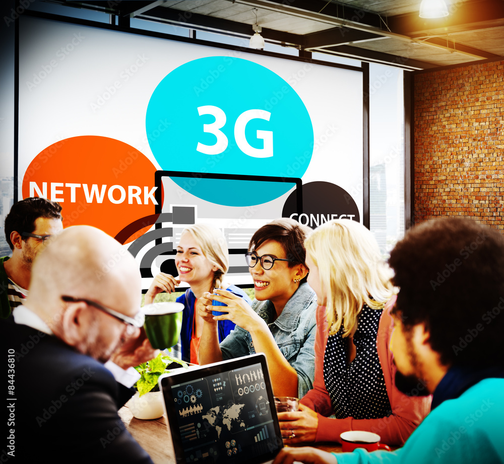 Poster 3g networking technology innovation connection concept