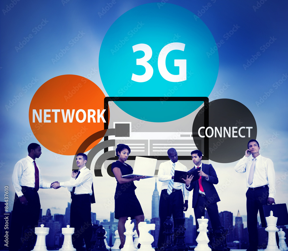 Aufkleber 3g networking technology innovation connection concept