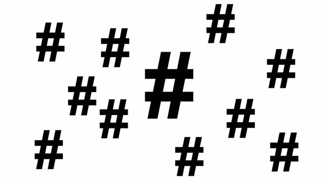 Viele Hashtags tauchen auf
