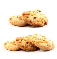 crackers on white background
