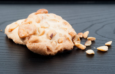 cookie on black wooden table