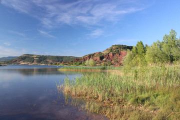 lac salagou, languedoc, france