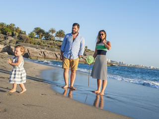 Family on the beach