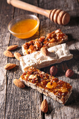 almond honey bar, confectionery