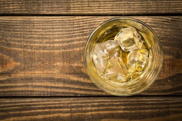 Whiskey, top, glass.
