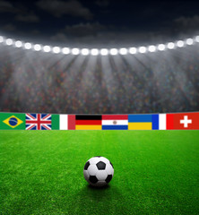  Soccer ball and stadium